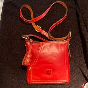 Dooney and Bourke Red leather messenger bag